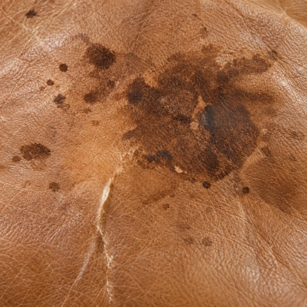 Stains on a leather sofa