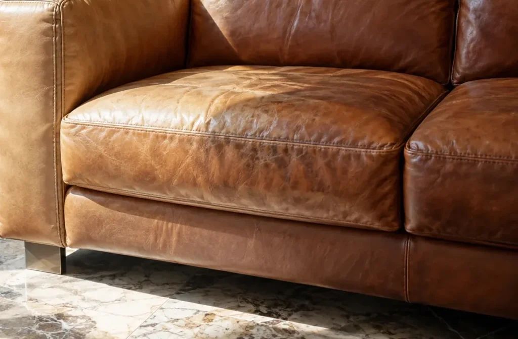 Bleaching on lobby leather furniture