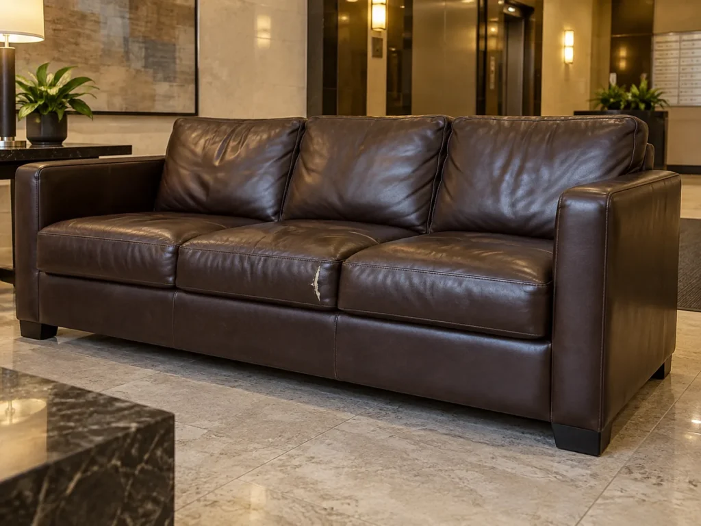Ripped lobby sofa