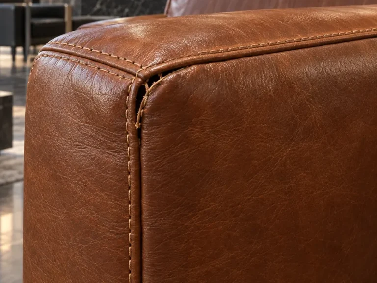 Opened seams on office lobby furniture