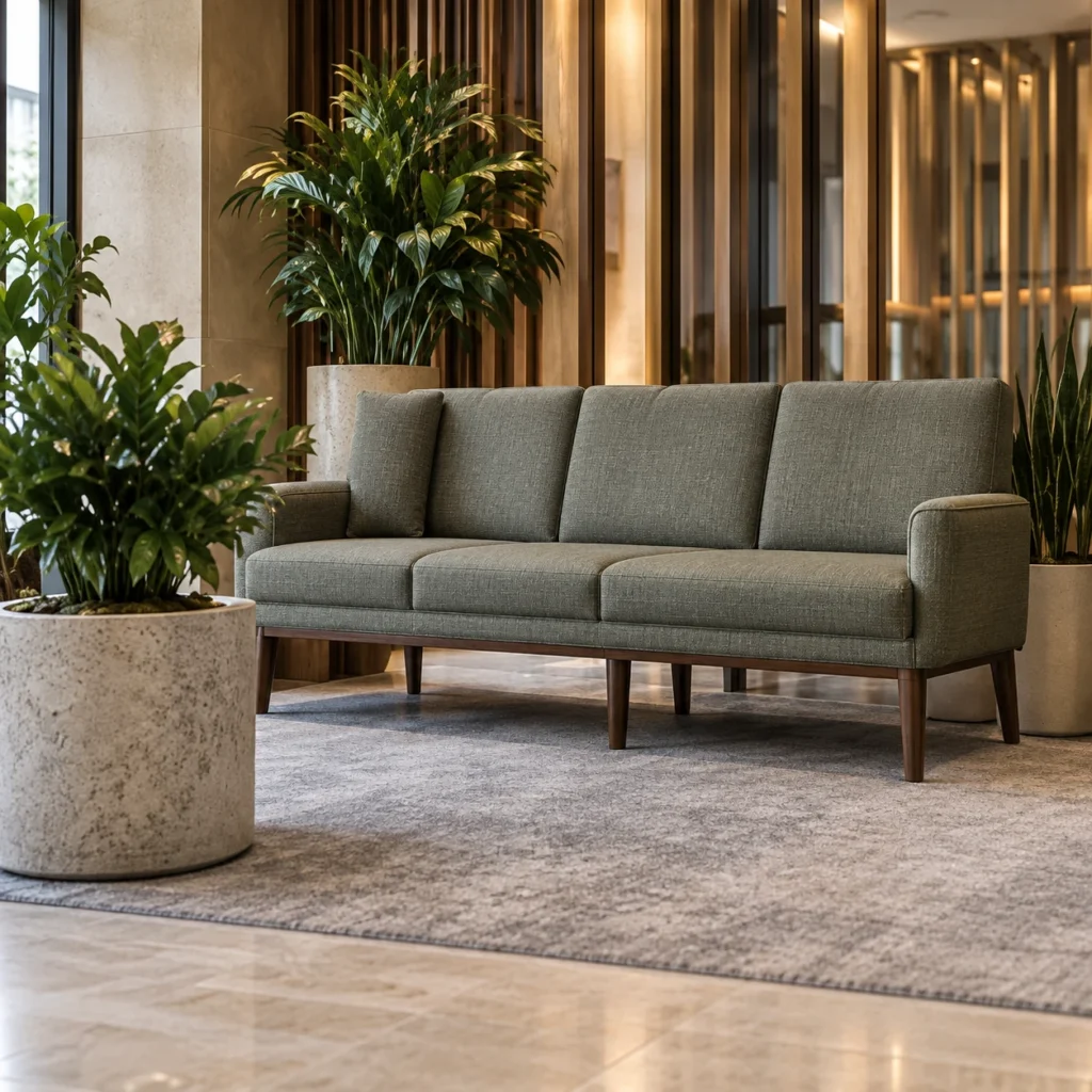 Lobby sofas in a lobby