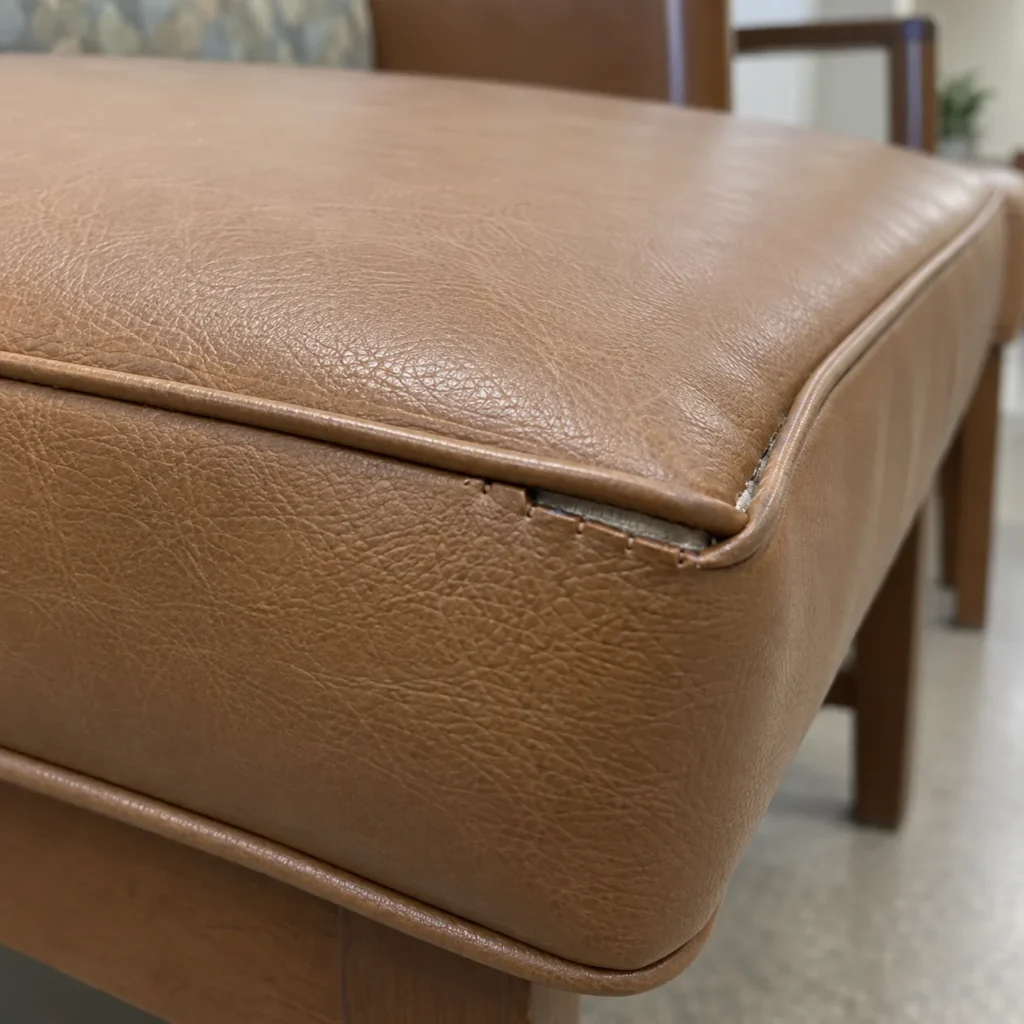 Loose piping on clinic seating