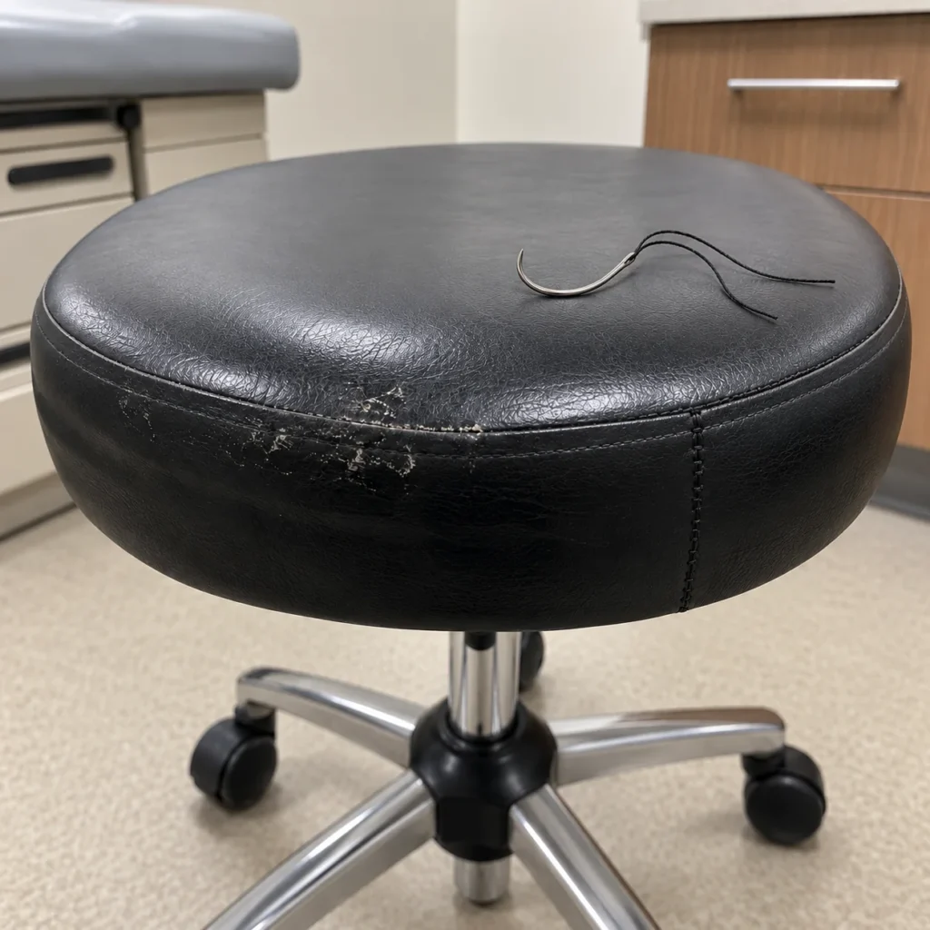 Seam resewn in a clinic