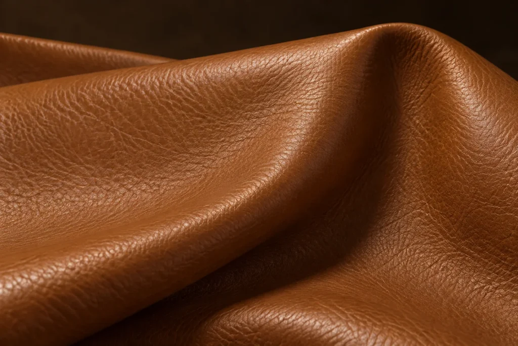 Pigmented leather for casino seating