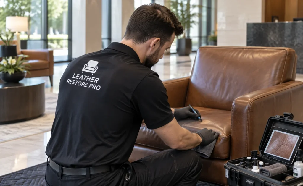 Workshop in rotation on a commercial upholstery job