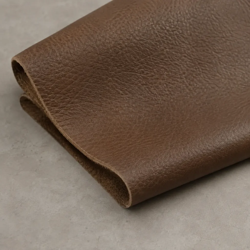 Protected leather sample for shared building seating