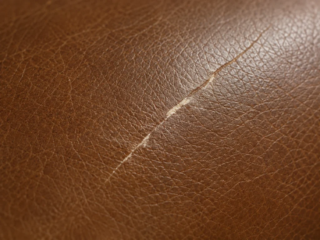Light scratches and a scuff on recliner hide