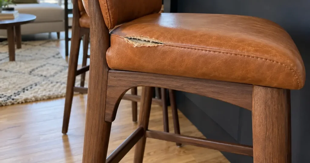 Split stool tops in a vacation rental