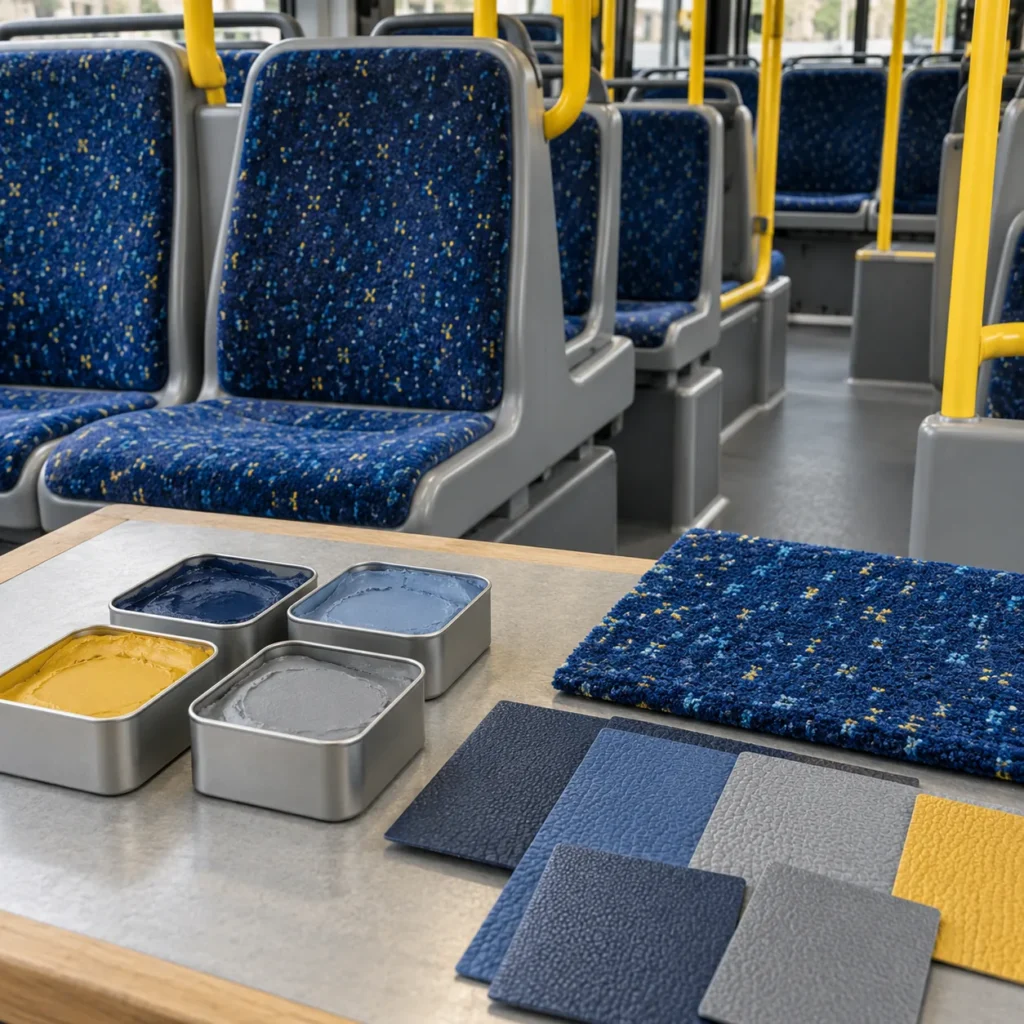 Filler compound used to mend bus seats