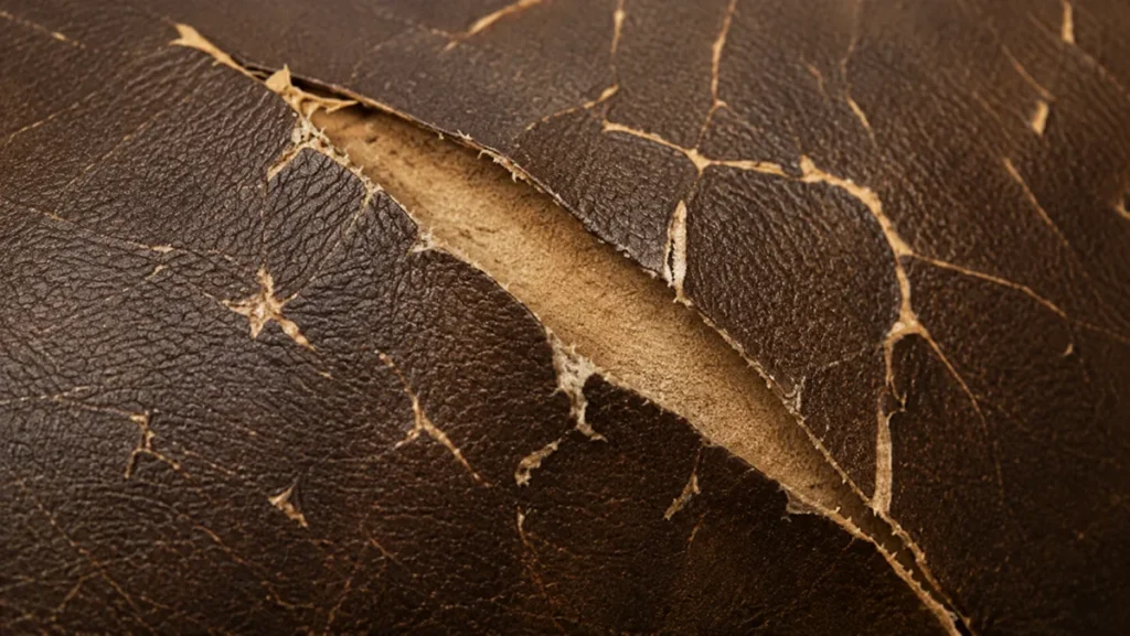 Cracked seat on bar seating