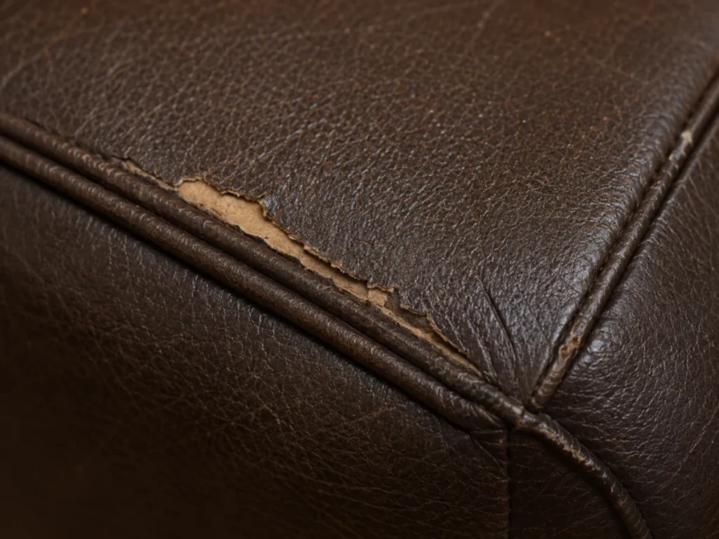 Open seams on bar furniture