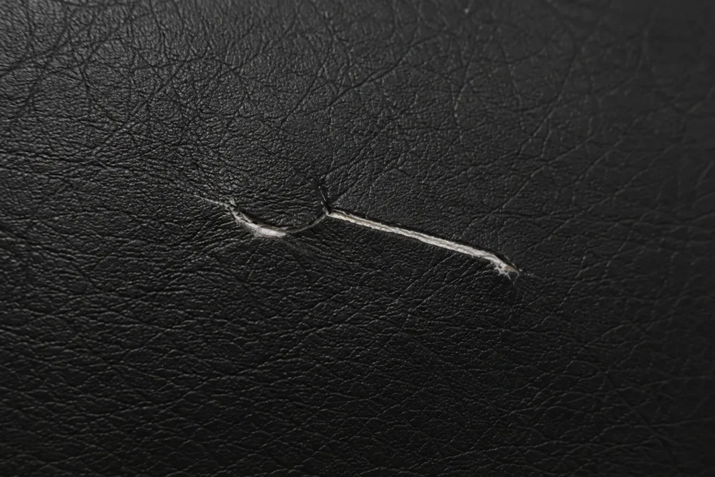 Cracked vinyl on bar furniture