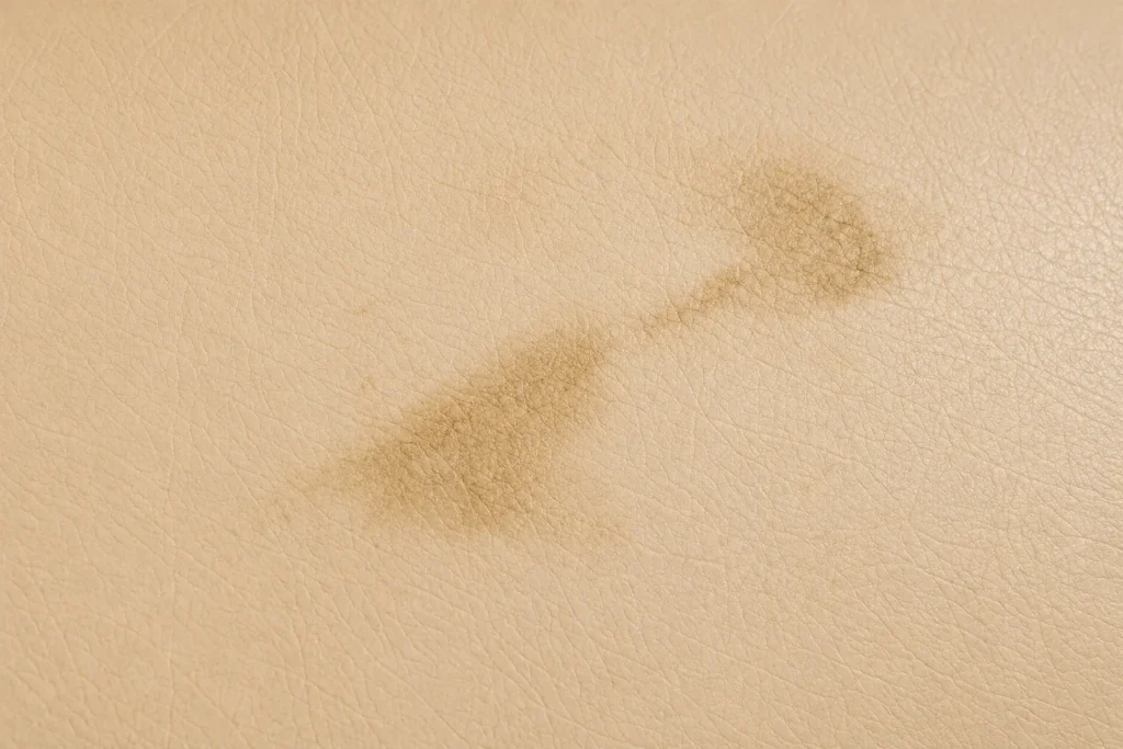 Spills on restaurant leather