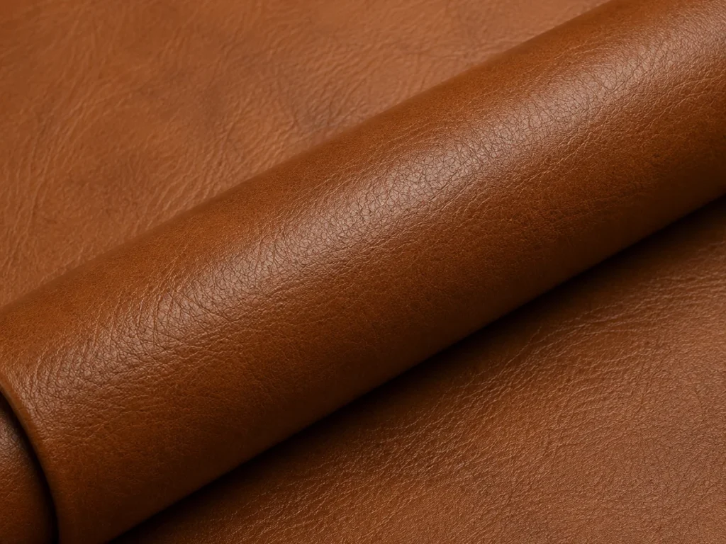 Pigmented leather for bar seating