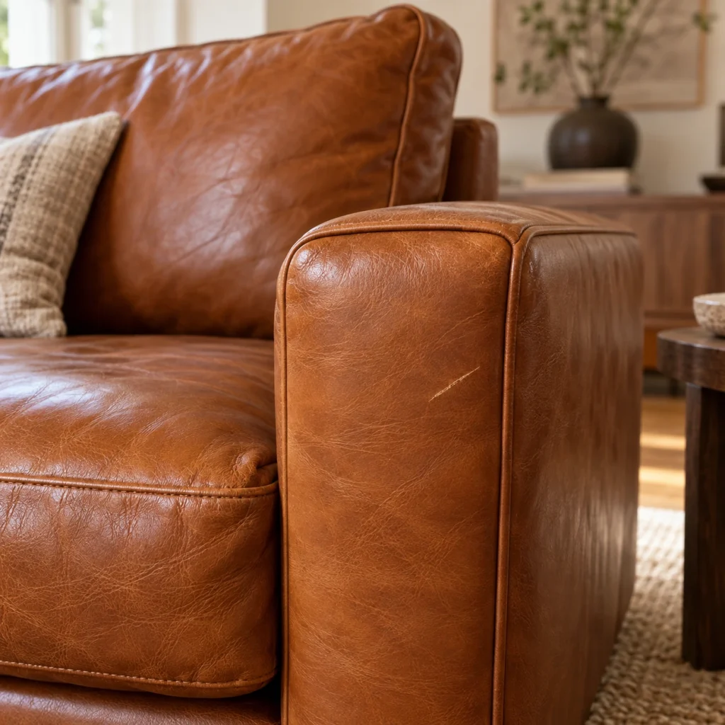 Condition of the leather: a single mark