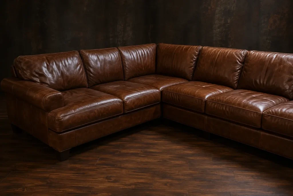 Leather sectionals for reupholstery
