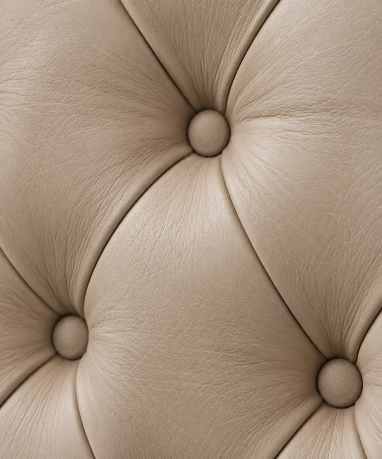 Upholstery detail: covered buttons