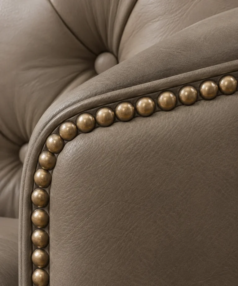 Upholstery detail: nailhead trim