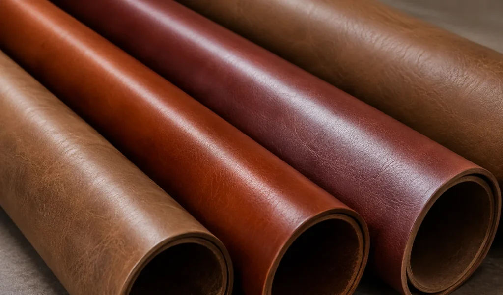 Leather upholstery rolls