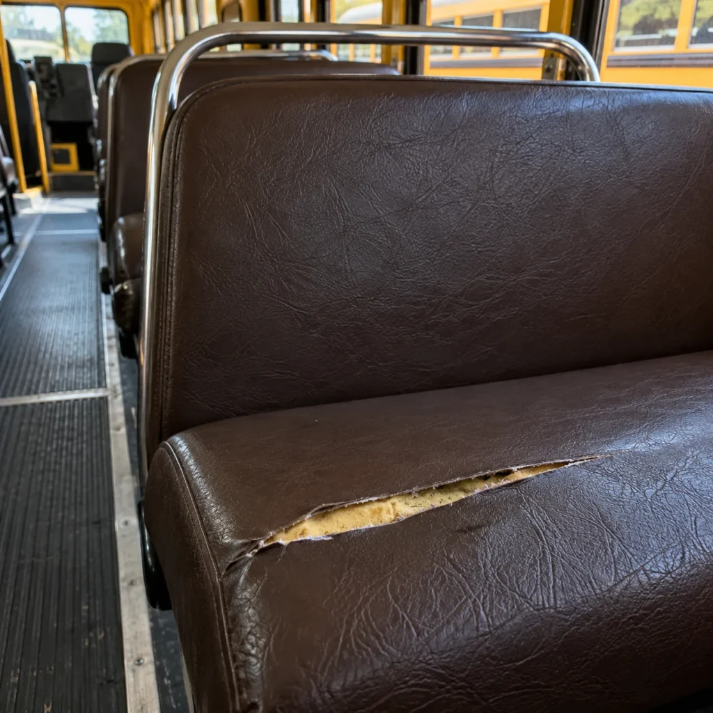 Cuts in a school bus