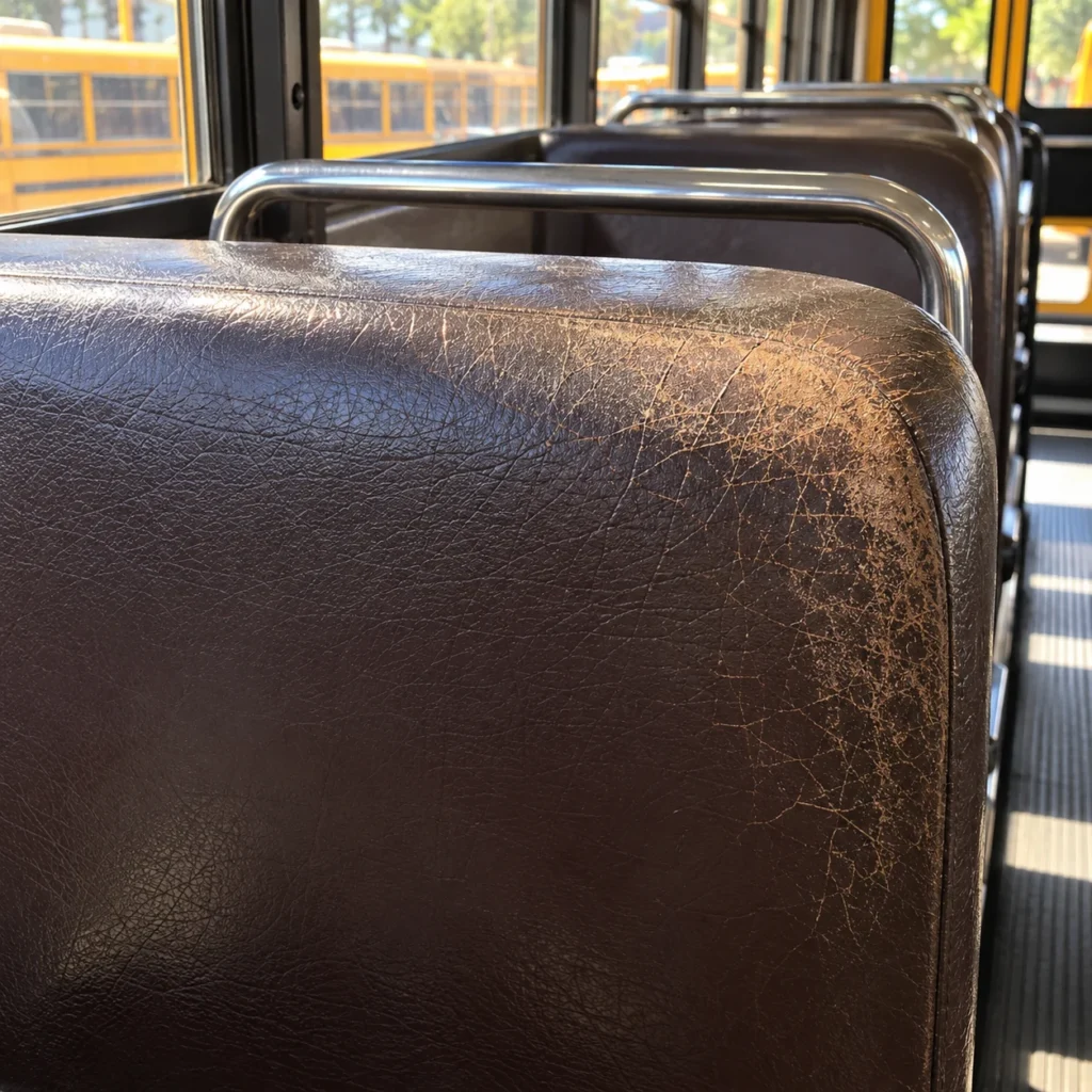 Window-side cracking in a school bus