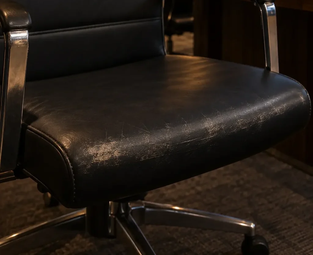 Marked vinyl on office furniture