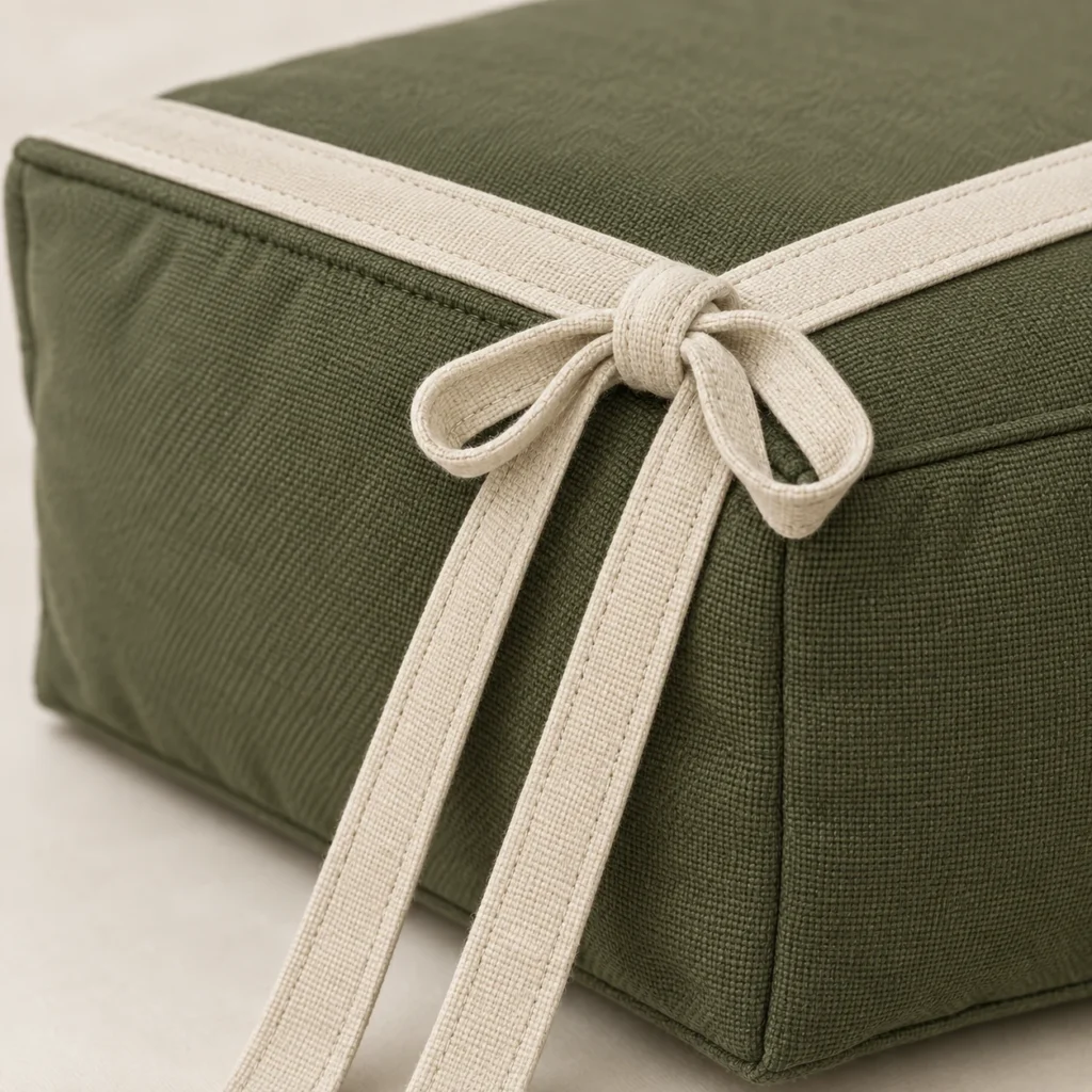 Bow ties detail on a cushion
