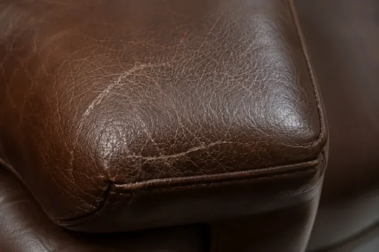 Scratch on semi-aniline leather