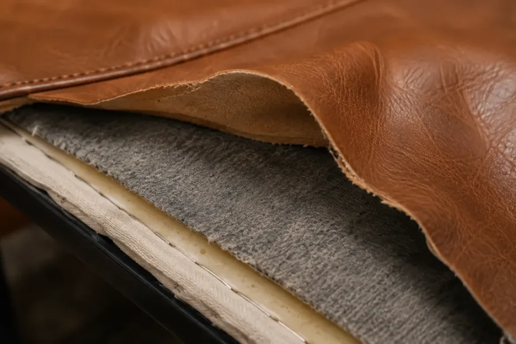 Inside a leather sofa job: fresh cushion cores