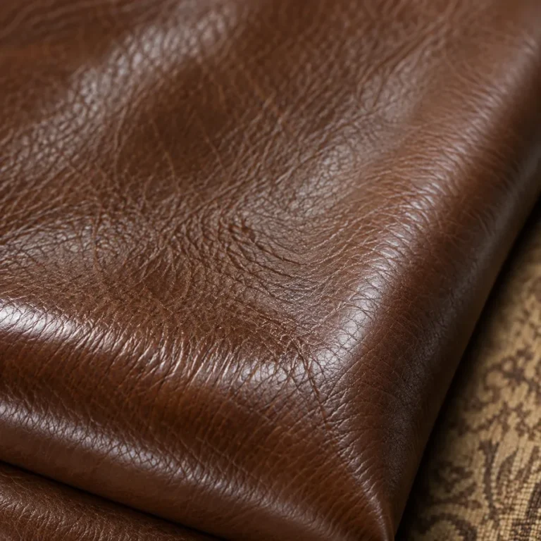 Semi-aniline leather for a sofa
