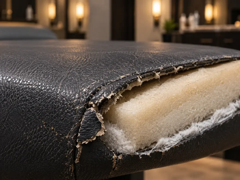 Open foam on a treatment table