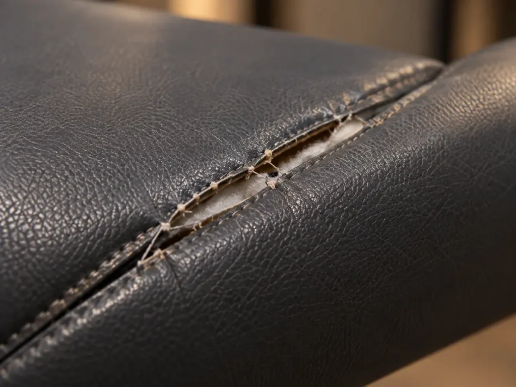 Parted seams on a treatment table