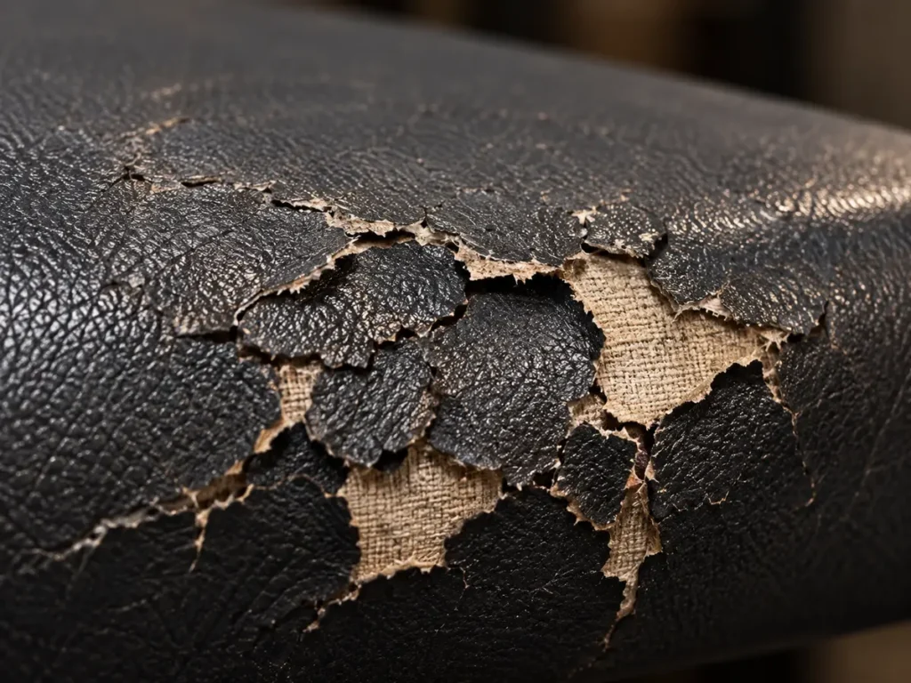 Topcoat flaking off black treatment table vinyl