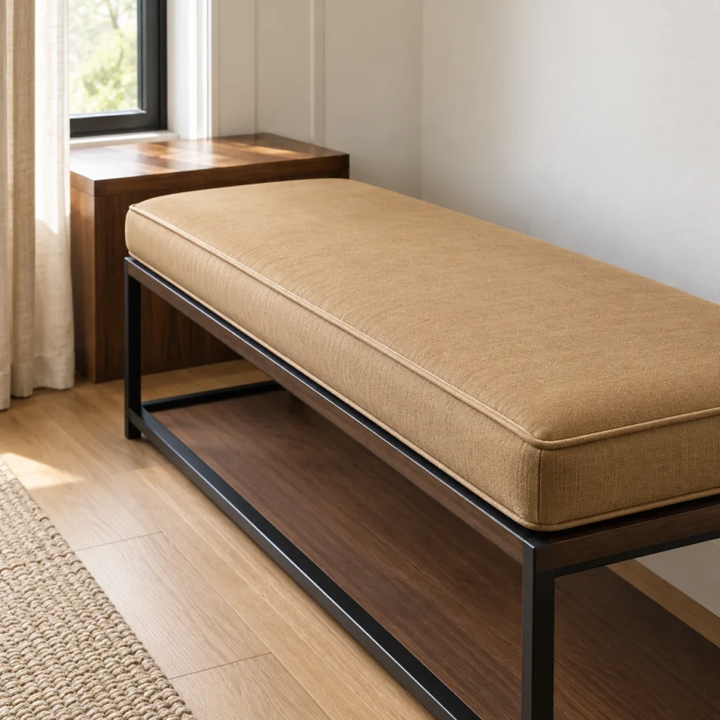 Benches with custom seat cushions