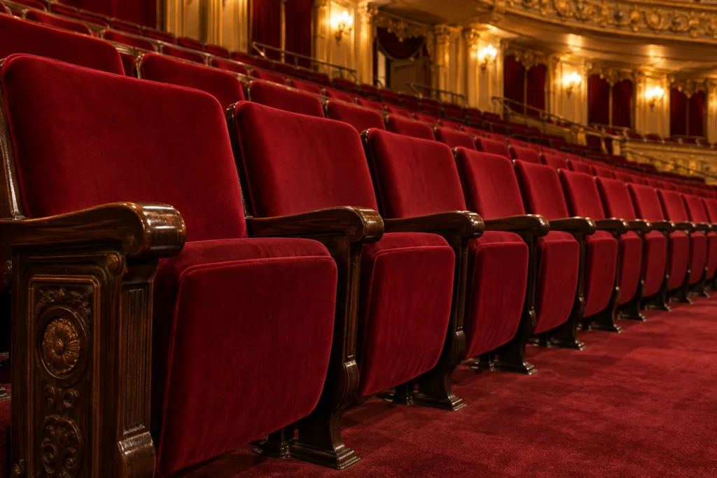 Velvet theater seats