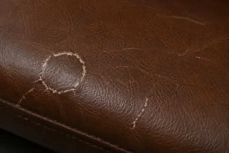 Scratch on top-grain leather