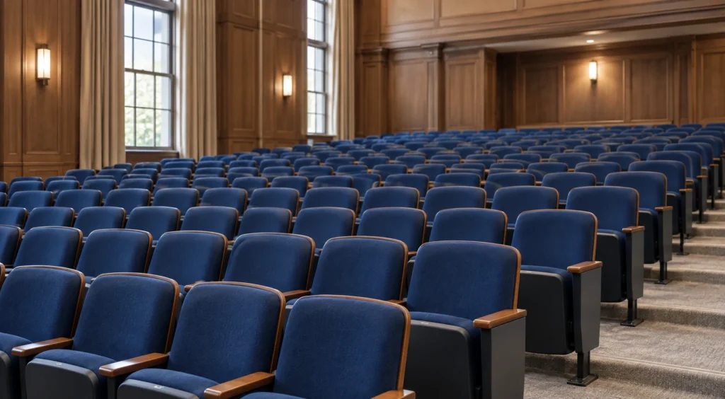 Blue auditorium seating