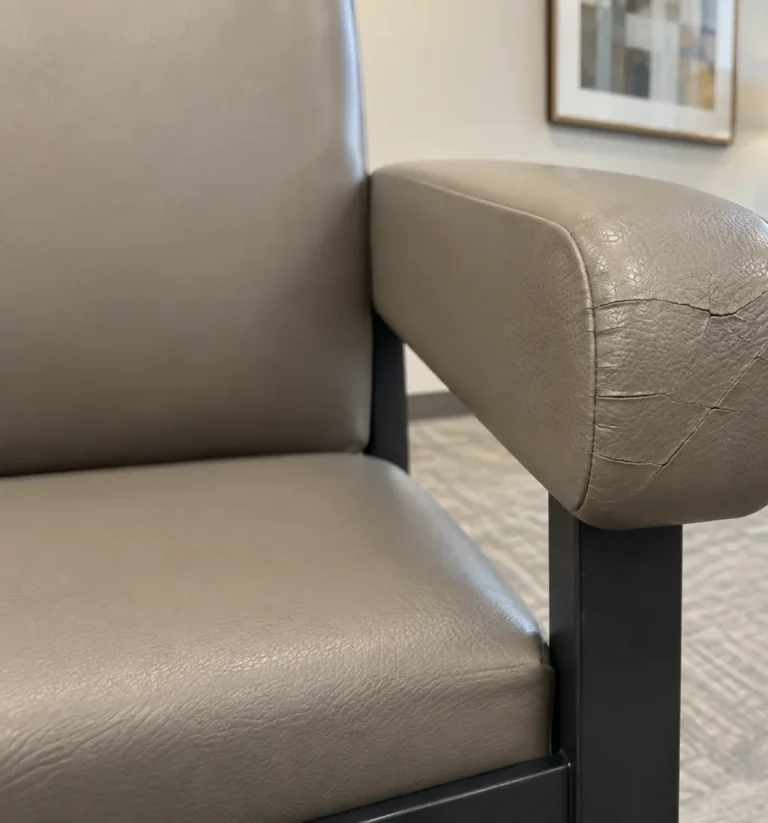 2. Arm pads on a black seat