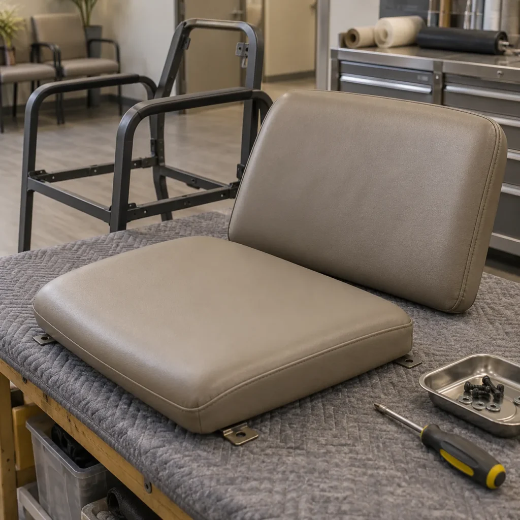 Strip stage for a clinic lobby chair