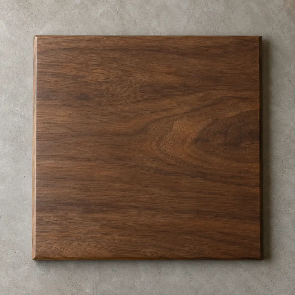 Wood finish sample for shared building seating