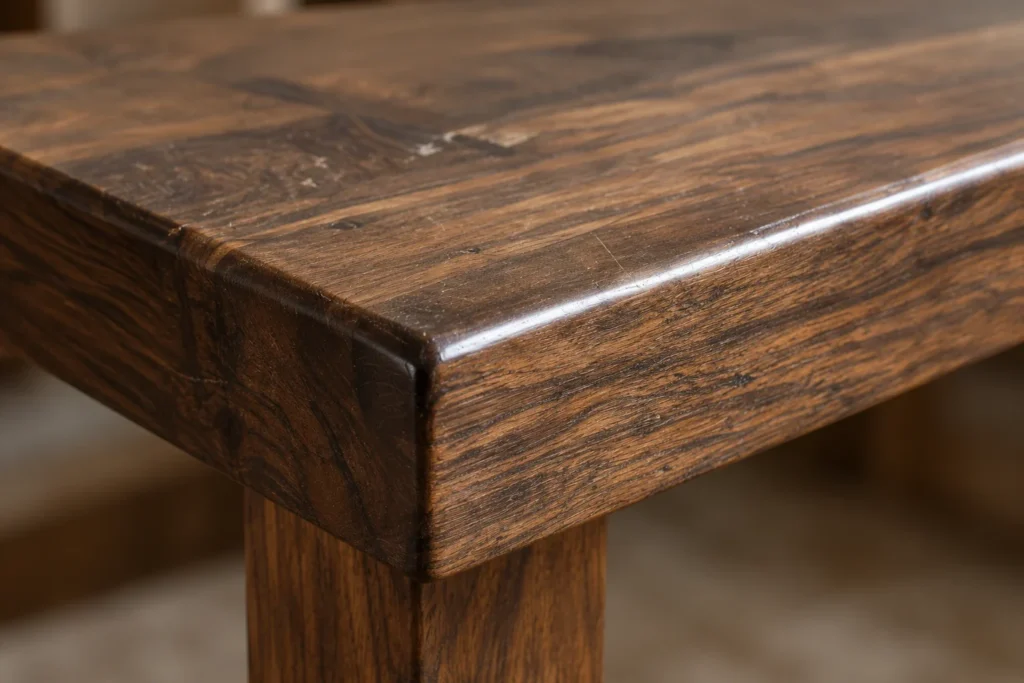 Furniture with a veneer surface