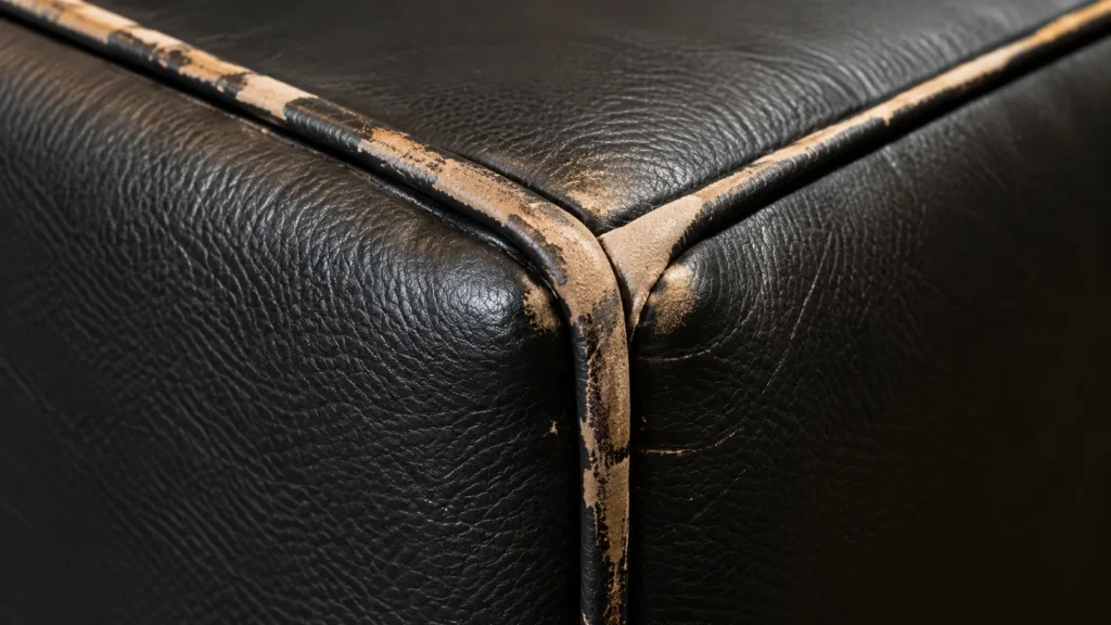 Piping and welt in bar seating reupholstery