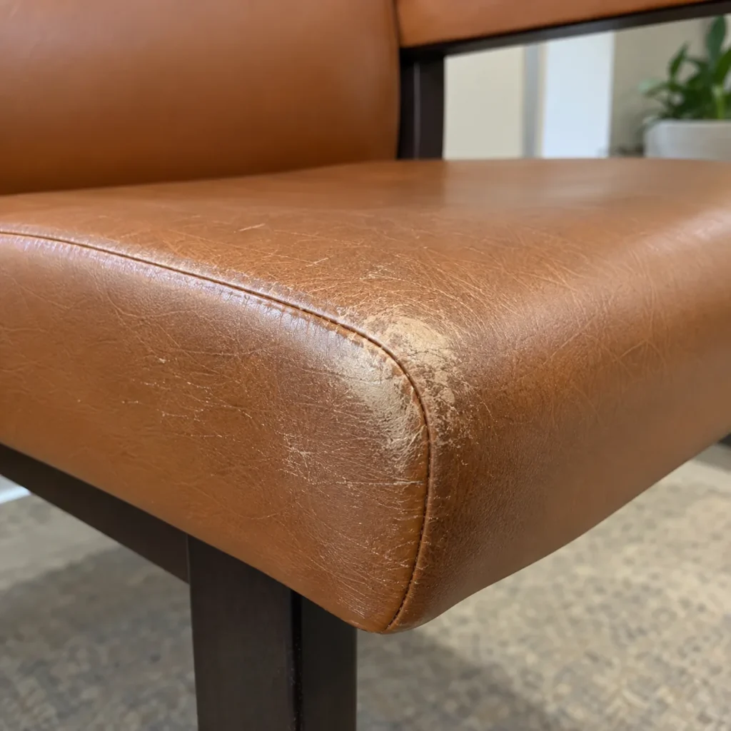 Rubbed corners on clinic seating