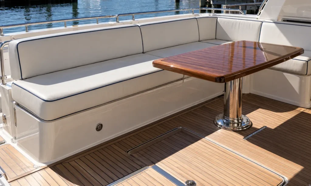 Cockpit seating out on deck